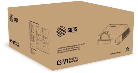 Проектор Cactus Bright CS-V1.B 3LCD 64000Lm LS 4000Lm ANSI (1024x768) 30000:1 ресурс лампы:10000часов 1xUSB typeA 1xUSB typeB 2xHDMI 4кг