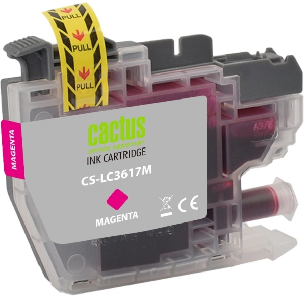 Картридж струйный Cactus CS-LC3617M пурпурный (14мл) для Brother MFC-J2330DW/J2730DW/J3530DW/J3930DW с чипом