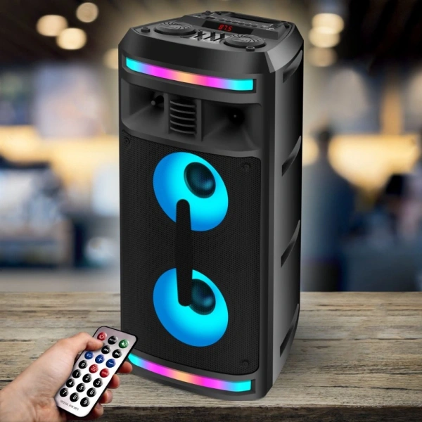 Мидисистема Ginzzu GM-208 черный 50Вт FM USB BT micro SD