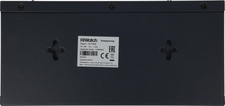 Коммутатор HiWatch DS-S1008P 8x100Мбит/с 2x1Гбит/с 8PoE 8PoE+ 60W неуправляемый