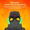 Кресло игровое Zombie RUNNER черный/зеленый экокожа крестов. пластик