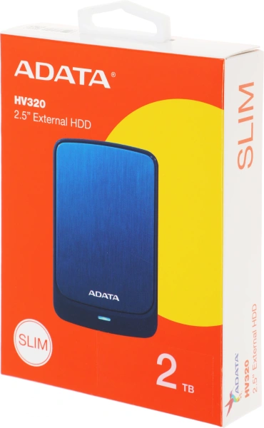 Жесткий диск A-Data USB3.1 2TB AHV320-2TU31-CBL HV320 2.5" синий