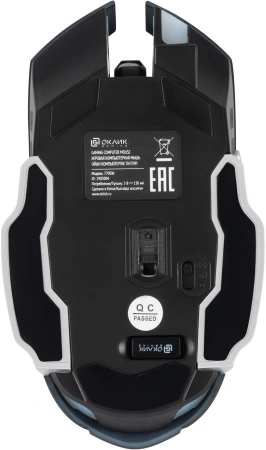 Мышь Оклик 770GW черный/серебристый оптическая 3600dpi беспров. USB для ноутбука 6but