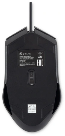 Мышь Оклик 398G черный оптическая 2400dpi USB для ноутбука 4but (1431665)