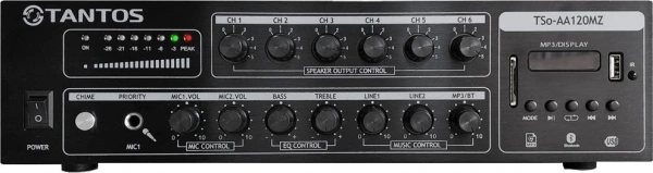Усилитель Tantos TSo-AA120MZ 120Вт черный (00-00025063)