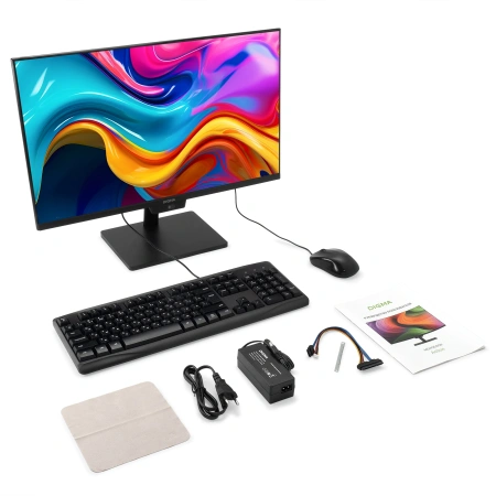 Моноблок Digma Action 23.8" Full HD N95 (1.7) 8Gb SSD256Gb UHDG CR Windows 11 Pro GbitEth WiFi BT 60W клавиатура мышь Cam черный 1920x1080