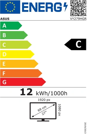 Монитор Asus 27" VY279HGR черный IPS LED 16:9 HDMI матовая 1500:1 250cd 178гр/178гр 1920x1080 120Hz VGA FHD 3.55кг
