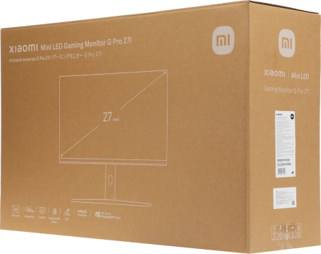 Монитор Xiaomi 27" Mini LED Monitor G Pro 27i черный IPS LED 1ms 16:9 HDMI матовая 1000cd 178гр/178гр 2560x1440 180Hz FreeSync DP 2K 6.8кг