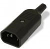 Вилка Hyperline CON-IEC320C14 черный