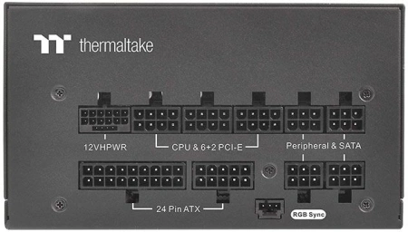 Блок питания Thermaltake ATX 850W Toughpower GF3 ARGB 80+ gold 24pin APFC 140mm fan color LED 12xSATA Cab Manag RTL