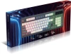 Клавиатура Оклик 731G серый/белый USB Multimedia for gamer LED кабель 1.5м