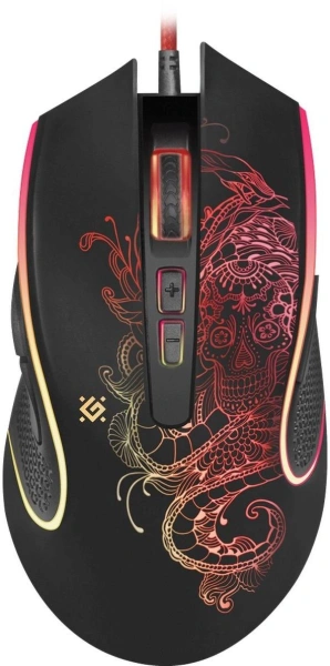 Мышь Defender Venom GM-640L черный оптическая 7200dpi USB 7but (52640)