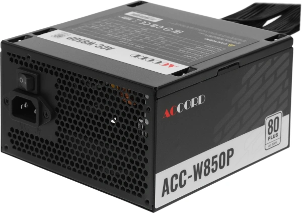 Блок питания Accord ATX 850W ACC-W850P 80+ white (20+4pin) 120mm fan 6xSATA RTL