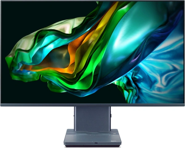 Моноблок Acer Aspire S32-1856 31.5" WQHD i7 1360P (2.2) 16Gb SSD512Gb Iris Xe CR Windows 11 Pro GbitEth WiFi BT 180W клавиатура мышь Cam серый 2560x1440