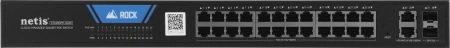 Коммутатор Netis ST228GPR-2G2S (L2) 26x1Гбит/с 2SFP 24PoE 375W настраиваемый