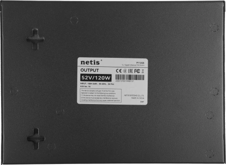 Коммутатор Netis P112GS (L2) 10x1Гбит/с 2SFP 8PoE 120W неуправляемый