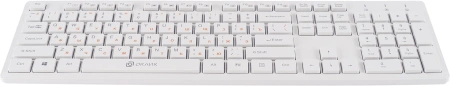 Клавиатура + мышь Оклик 240M клав:белый мышь:белый USB беспроводная slim Multimedia (1091258)