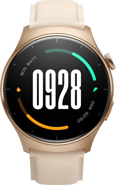 Смарт-часы Mibro Lite3 44.8мм 1.3" AMOLED корп.золотистый рем.бежевый разм.брасл.:246мм (XPAW020RG)