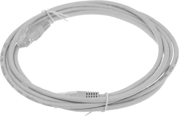 Патч-корд Lanmaster TWT-45-45-2.0-GY UTP RJ-45 вил.-вилка RJ-45 кат.5E 2м серый ПВХ (уп.:1шт)