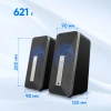 Колонки Оклик OK-130 2.0 черный 10Вт BT портативные