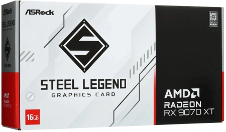 Видеокарта Asrock PCI-E 5.0 RX9070XT SL 16G AMD Radeon RX 9070XT 16Gb 256bit GDDR6 2400/20000 HDMIx1 DPx3 HDCP Ret