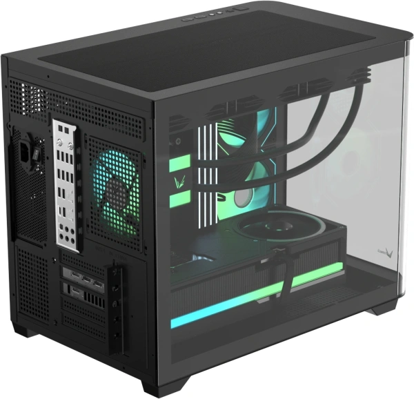 Корпус Formula Crystal U2M Floe черный без БП mATX 9x120mm 1xUSB3.1 audio bott PSU