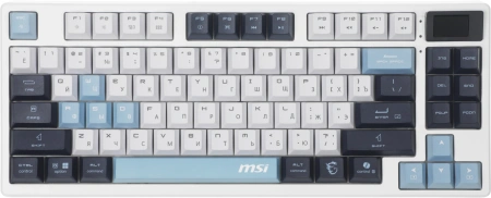 Клавиатура MSI Forge GK600 механическая белый/синий USB беспроводная BT/Radio Multimedia for gamer LED (S11-43RUP01-HH9) кабель 1.8м