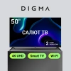 Телевизор LED Digma 50" DM-LED50UBB40 Салют ТВ Frameless Metal черный 4K Ultra HD 60Hz DVB-T DVB-T2 DVB-C DVB-S DVB-S2 USB WiFi Smart TV