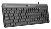 Клавиатура A4Tech FK25 черный/серый USB slim (FK25 BLACK) кабель 1.5м