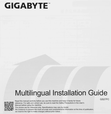 Монитор Gigabyte 27" GS27FC черный VA LED 16:9 HDMI полуматовая 3000:1 250cd 178гр/178гр 1920x1080 180Hz FreeSync Premium DP FHD 4.53кг