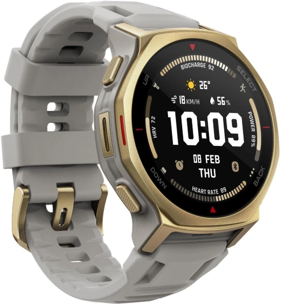 Смарт-часы Amazfit T-rex 3 Pro A2549 44мм 1.32" AMOLED корп.золотистый рем.белый разм.брасл.:140-205мм (6972596109433)