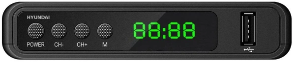 Ресивер DVB-T2 Hyundai H-DVB520 + WiFi-адаптер черный