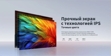 Монитор Dahua 27" DHI-LM27-C301B черный IPS LED 5ms 16:9 HDMI матовая 1200:1 300cd 178гр/178гр 2560x1440 100Hz DP 2K 4.8кг