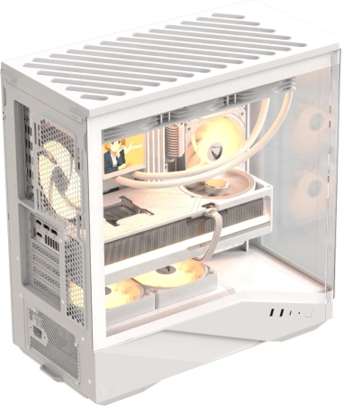 Корпус Formula Crystal U9 белый без БП ATX 9x120mm 3x140mm 2xUSB3.0 audio bott PSU