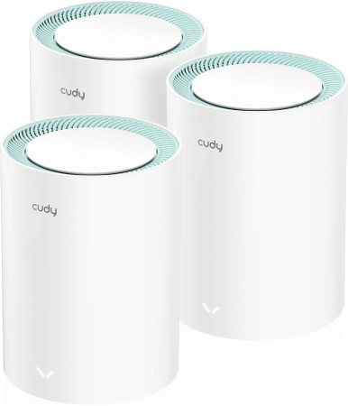 Бесшовный Mesh роутер Cudy M1500 (M1500(3-PACK)) AX1500 10/100/1000BASE-TX белый