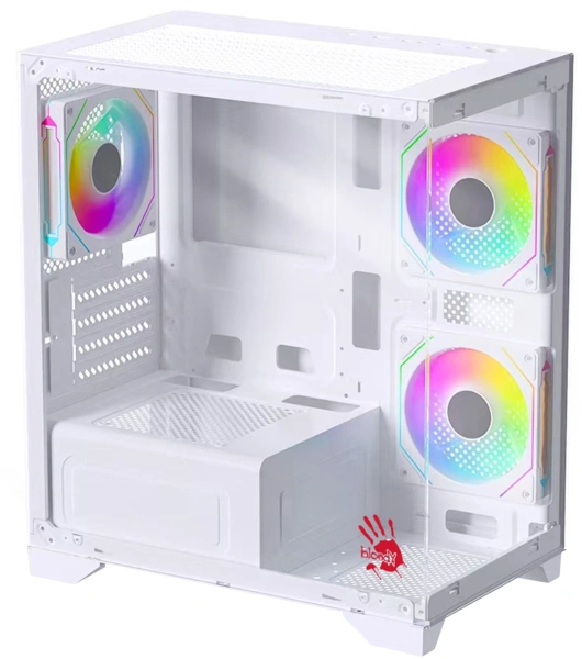 Корпус Bloody BD-CC103F белый без БП mATX 7x120mm 1xUSB2.0 1xUSB3.0 audio bott PSU