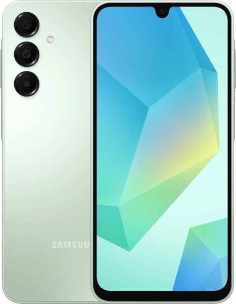 Смартфон Samsung SM-A165F Galaxy A16 128Gb 4Gb мятный моноблок 3G 4G 2Sim 6.7" 1080x2340 Android 14 50Mpix 802.11 a/b/g/n/ac NFC GPS GSM900/1800 GSM1900 A-GPS microSD max1024Gb