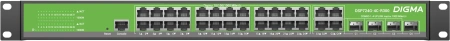 Коммутатор Digma DSP724G-4C-R300 (L2+) 24x1Гбит/с 4xКомбо(1000BASE-T/SFP) 24PoE 24PoE+ 300W управляемый