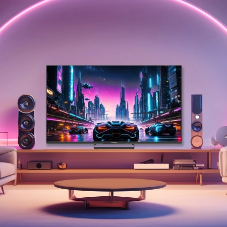 Телевизор LED Skyworth 55" 55X87G QD-Mini LED Magic Sound Game TV Frameless черный 4K Ultra HD 144Hz MEMC DVB-T DVB-T2 DVB-C DVB-S DVB-S2 USB WiFi Smart TV