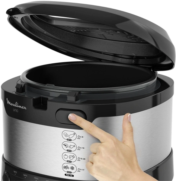 Фритюрница Moulinex AF215D10 1600Вт серебристый/черный