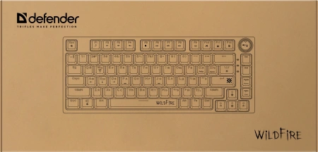 Клавиатура Defender Wildfire GK-213 механическая серый/черный USB Multimedia for gamer LED (45214) кабель 1.5м