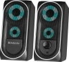 Колонки Defender Solar 2 2.0 черный 8Вт портативные