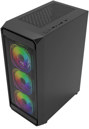 Корпус Bloody BD-CC114F черный без БП ATX 4x120mm 1xUSB2.0 1xUSB3.0 audio bott PSU