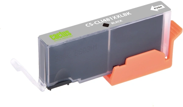 Картридж струйный Cactus CS-CLI481XXLBK CLI-481XLBK черный (13мл) для Canon Pixma TR7540/TR8540/TS6140/TS8140 с чипом