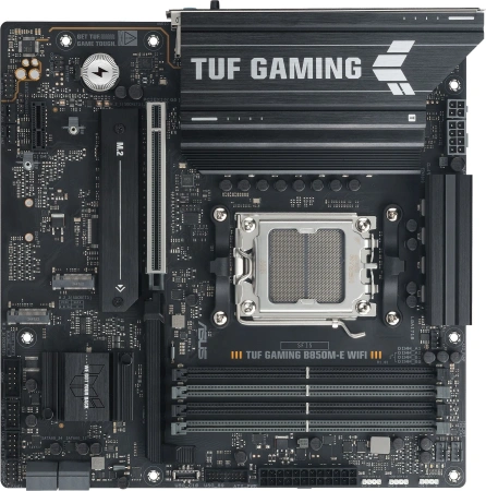 Материнская плата Asus TUF GAMING B850M-E WIFI Socket AM5 AMD B850 4xDDR5 mATX AC`97 8ch(7.1) 2.5Gg RAID+HDMI+DP