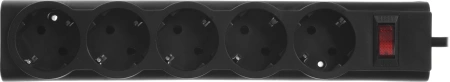 Сетевой фильтр Defender ES largo 1.8м (5 розеток) черный (коробка)