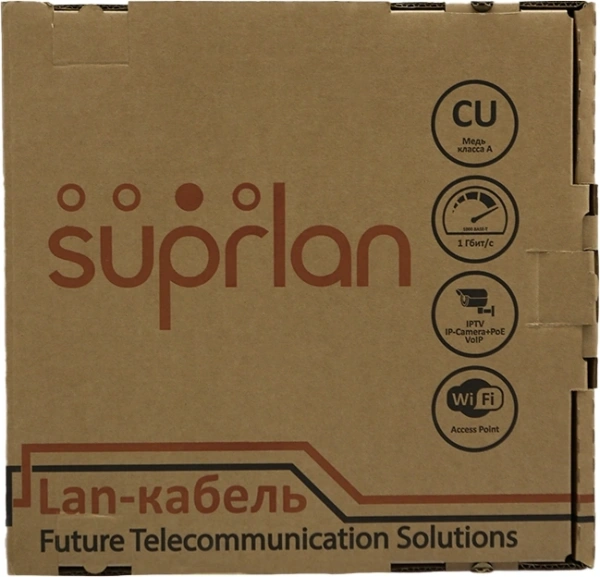 Кабель сетевой информационный Suprlan Premium 01-0307-1 кат.5E UTP 4 пары 24AWG LSZH внутренний 305м серый