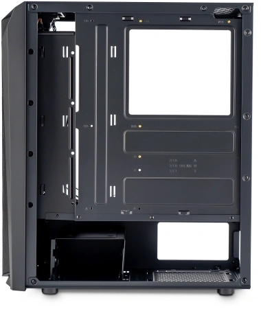 Корпус Оклик OCC-MD302 черный без БП ATX 6x120mm 2xUSB2.0 1xUSB3.0 audio bott PSU