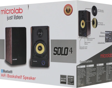 Колонки Microlab Solo 4 2.0 коричневый 60Вт BT