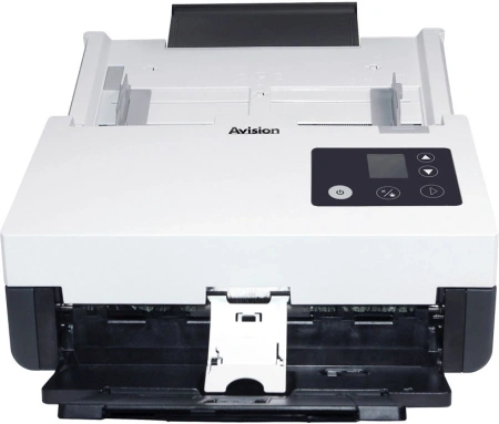 Сканер протяжный Avision AD345GN (000-1011-02G) A4 белый/черный